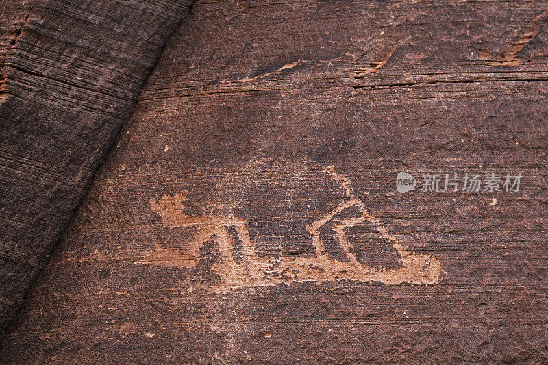 Flute Player Petroglyph in Monument Valley, Arizona, USA